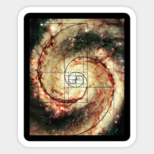 Golden Ratio - Galaxy - Fibonacci Spiral Sticker